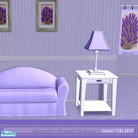 Sims 2 — Lavender Scented Nightstand by Cashcraft — White-washed and slightly distressed this piece adds charm to the