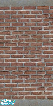 Sims 2 — Messy Red Brick Wall by literoticangel — Slightly sloppy masonry of red brick with classic grey mortar. Perfect