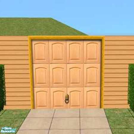 Sims 2 — Light wood Garage door by Raveena — This garage door consists of 3 wall files, a left, middle and a right. They