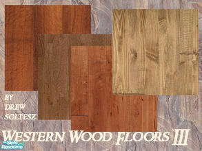Sims 2 — Western Wood Floors III by drewsoltesz — A collection of 4 rough and ready wood floors, ideal for that ranch or