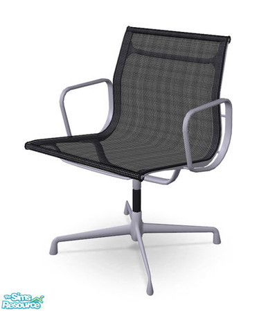Sims 2 — Ador Office - Chair by Murano — Contemporary steel office chair with black net.