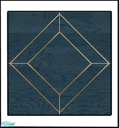 Sims 2 — LD202_Deep Blue Sea Hardwood Floor1 by LD202 — Deep blue sea flooring golden design. Design by Lady Dragon202