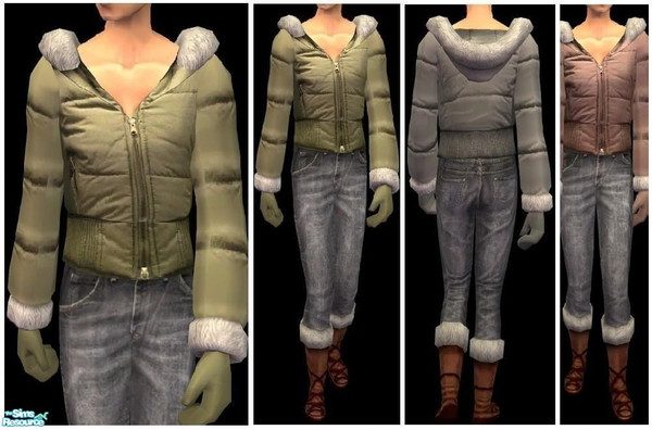 Sims 2 — JPafouter1 by juttaponath — Warm jacket and jeans for adults. No mesh required.