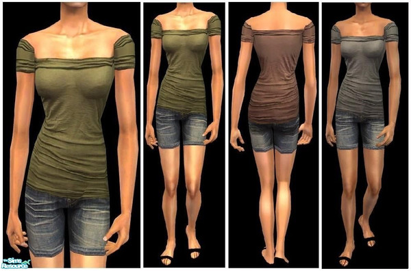 Sims 2 — JPayafdaily2 by juttaponath — Shirt and short jeans for adults and young adults. No mesh and no expansion pack