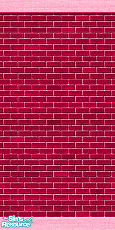 Sims 2 — Brick wall by ive — Nice brick wall with pink top.