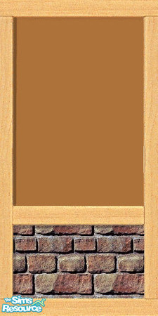 Sims 2 — Warm Brick by hippiebill — Lower third brick, upper two-thirds brown stucco. Part 2 of 3.