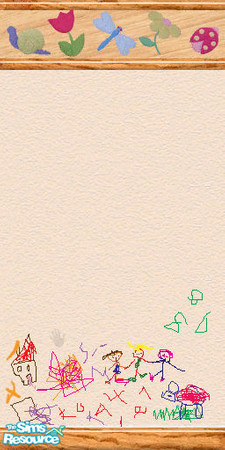 Sims 2 — Baby Quilt Set wall 4 by cemre — Part of Baby quilt set. Quilt style used in fabrics and light colored wood used