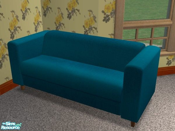 Sims 2 — Loveseatvalue_Denim (Updated) by SimsExile — My first textured object - the cheapest loveseat recolored with a