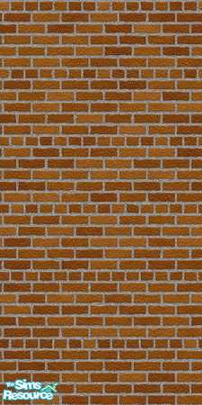 Sims 2 — Brown Brick Wall by oldmember_BumFluff122 — A brown brick wall