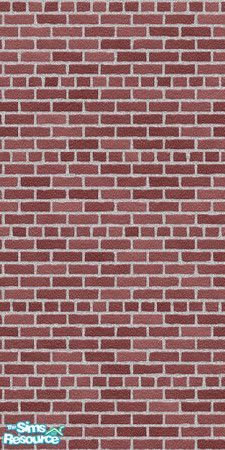 Sims 2 — Red Brick Wall by oldmember_BumFluff122 — A red brick wall