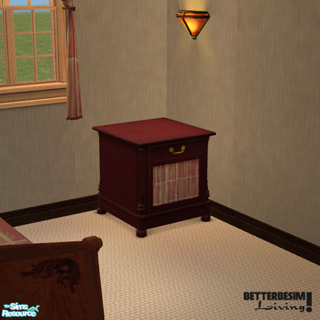 Sims 2 — Romantic Resort Endtable fabric by BetterbeSim — The little curtains of the quaint-endtable with a