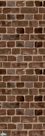 Sims 2 — Downtown Brick - Cocoa by kittyispretty69 — A set of five aged brick walls designed for traditional downtown