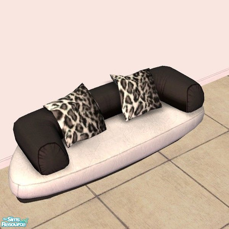 Sims 2 — White Leopard loveseat fabric - part of by Bitzybus — Loveseat Leopard Fabric, part of "White Leopard