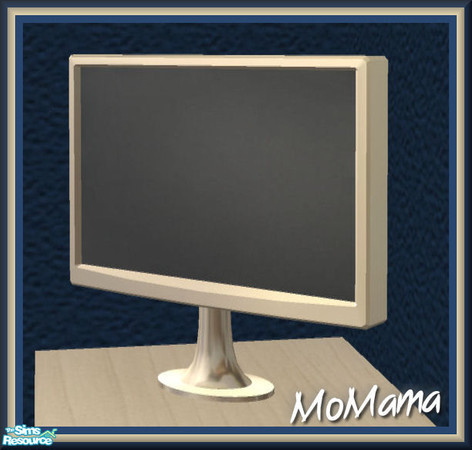 Sims 2 — NK Ankara Winter LR - Television by MoMama — A television that is just the right size in a creamy, shiny metal.