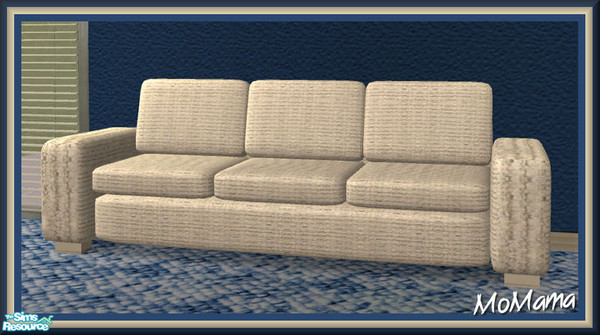 Sims 2 — NK Ankara Winter LR - Sofa by MoMama — A creamy sofa in a tufted fabric for snuggling or napping or just