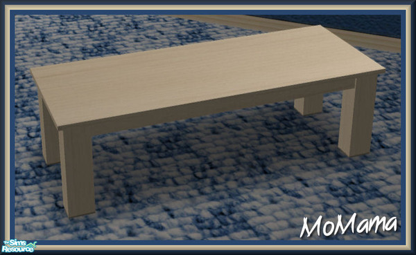 Sims 2 — NK Ankara Winter LR - Coffee Table by MoMama — A coffee table in Cream Canadian Maple.