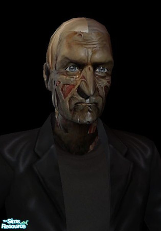 Sims 2 — Freddy Krueger by oldmember_Gryphon — I made the skin tone from pics of the real mask, now you can have the Sim