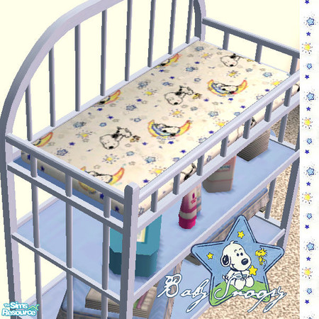 Sims 2 — Baby Snoopy Change table by oldmember_deadalready18 — Baby Snoopy change table to match the snoopy crib.