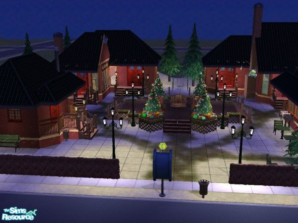 Sims 2 — sMaLL ChriSTmAs ParK by gbourn — Seasonal decorations, light and color!...Let your Sims go shopping in this