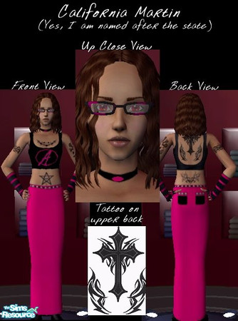Sims 2 — California Martin by allykat_24 — A true Californian punk-rock chick has to have loads of tats right? Well I do