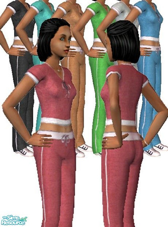 Sims 2 — Red Sweat Pants by Dgandy — One of my favorites . Different colors In the background. If you want a particular