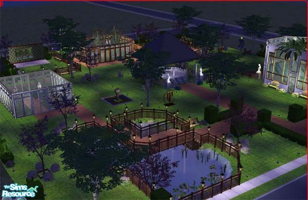 Sims 2 — Xanadu Gardens by echo66 — Relax--have a romantic stroll day or night. Experience the tranquility of the rose