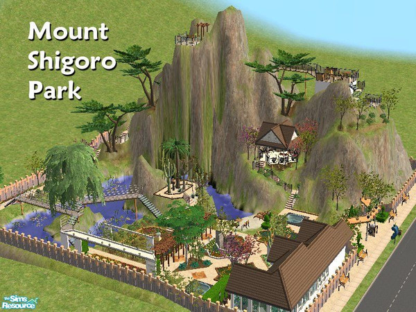 Sims 2 — Mount Shigoro Park by Tiko — The view from the top of Mount Shigoro is said to add years to a Sims life! The