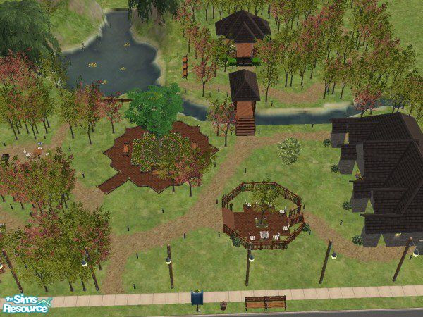 Sims 2 — River Ridge Community Park by kithic85 — Built surrounding a gorgeous river, River Ridge Community Park has