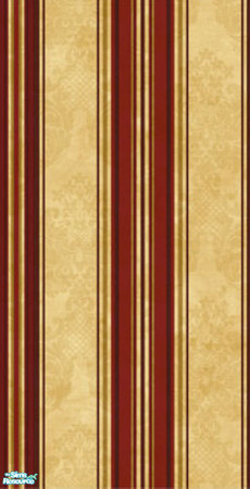Sims 2 — Mixed Batch Stripe Wallpaper Collection - Stripes Red Gold by robbyngirl — Pretty set of wallpaper for your