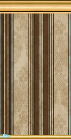 Sims 2 — Mixed Batch Stripe Wallpaper Collection - Stripes Wood Base Brown by robbyngirl — Pretty set of wallpaper for