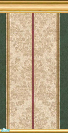 Sims 2 — Mixed Batch Stripe Wallpaper Collection - Stripes Wood Base Red Gold by robbyngirl — Pretty set of wallpaper for