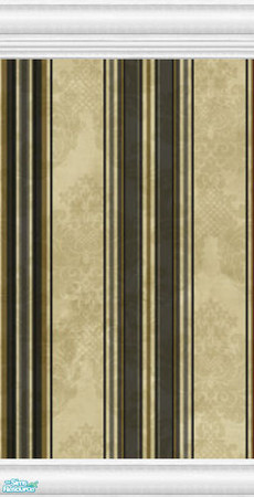 Sims 2 — Mixed Batch Stripe Wallpaper Collection - Stripe White Base Green  by robbyngirl — Pretty set of wallpaper for