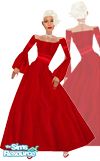 Sims 1 — Ahalya5 by DOT — A very fancy red flowing Christmas dress :) All 3 skin tones