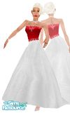 Sims 1 — Ahalya3 by DOT — A very fancy red and white Christmas dress :) All 3 skin tones