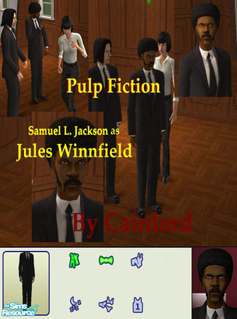 Sims 2 — Samuel L. Jackson - Jules Winnfield by Cainlord — Jules Winnfield - Pulp Fiction movie. Partner of Vincent Vega.