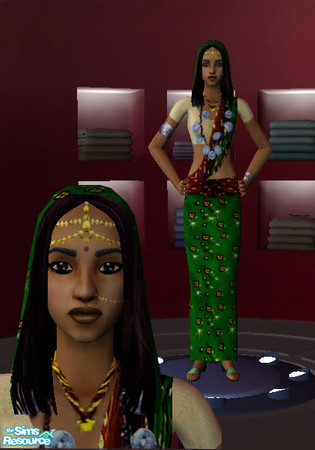Sims 2 — Zita by Malista1975 — indian woman (with ALL my stuff: hair, makeup, pircing, eyes and dress)