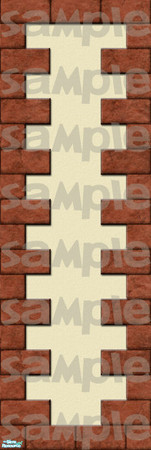 Sims 2 — Santori Wall #2 by estatica — Part of the Santori Set, this wall is perfect for downtown lots, and matches Maxis