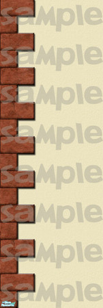 Sims 2 — Santori Wall #6 by estatica — Part of the Santori Set, this wall is perfect for downtown lots, and matches Maxis