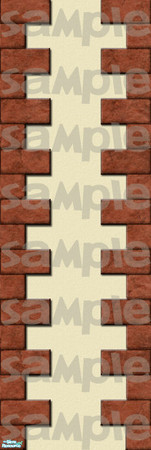 Sims 2 — Santori Wall #8 by estatica — Part of the Santori Set, this wall is perfect for downtown lots, and matches Maxis