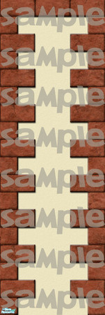 Sims 2 — Santori Wall #9 by estatica — Part of the Santori Set, this wall is perfect for downtown lots, and matches Maxis