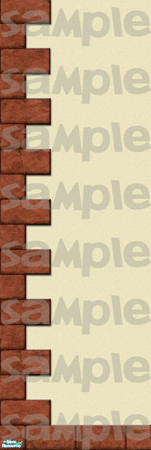 Sims 2 — Santori Wall #12 by estatica — Part of the Santori Set, this wall is perfect for downtown lots, and matches