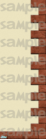Sims 2 — Santori Wall #14 by estatica — Part of the Santori Set, this wall is perfect for downtown lots, and matches