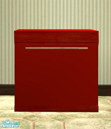 Sims 2 — New England Kitchen red - Trashcompactor by ShinoKCR — 