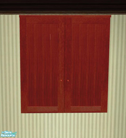 Sims 2 — New England Kitchen red - Cupboard Doors by ShinoKCR — 