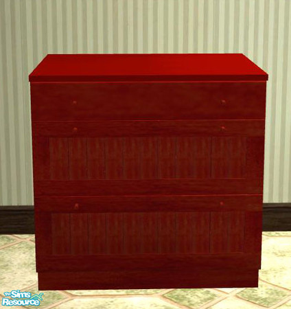 Sims 2 — New England Kitchen red - Counter2Drawers by ShinoKCR — 