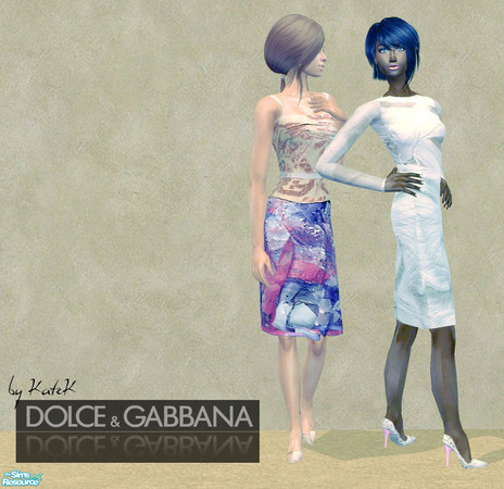 Sims 2 — Dolce and Gabbana set by K@ — The newest set based on the Dolce and Gabbana S/S 2008 collection :) Enjoy!