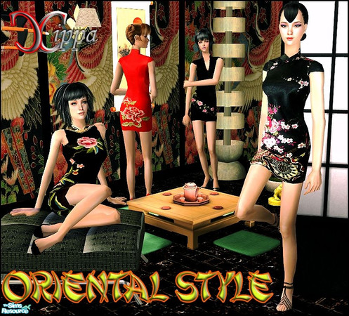 Sims 2 — Oriental Style by cippa1982 — 4 dresses for female adult.