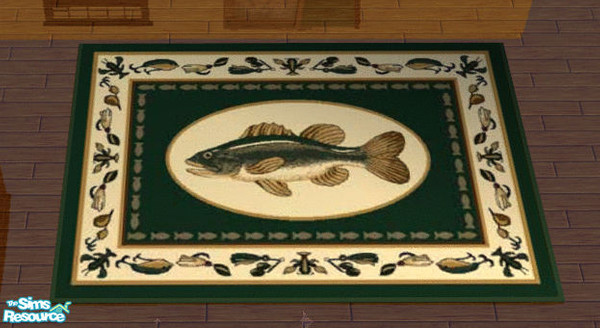 Sims 2 — Fishermans Dream 3x4 area rug by lisa9999 — 3x4 area rug with the perfect picture of a fish.