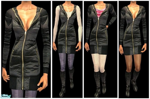 Sims 2 — JPafouter3 by juttaponath — Warm jacket in different variations for adults. No mesh required.