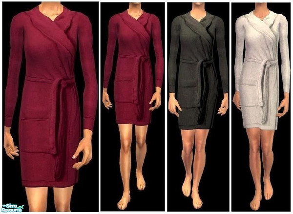 Sims 2 — JPafpjs6 by juttaponath — Soft bath robe for adults. No mesh and no expansion pack required.